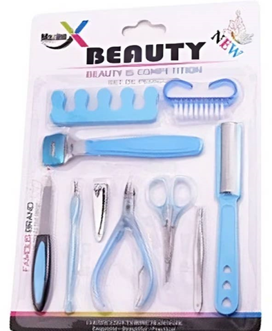 10 pc Blue Manicure and Pedicure Set