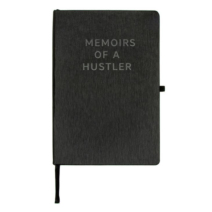 Black Metallic Message Journal - "Memoirs of A Hustler"