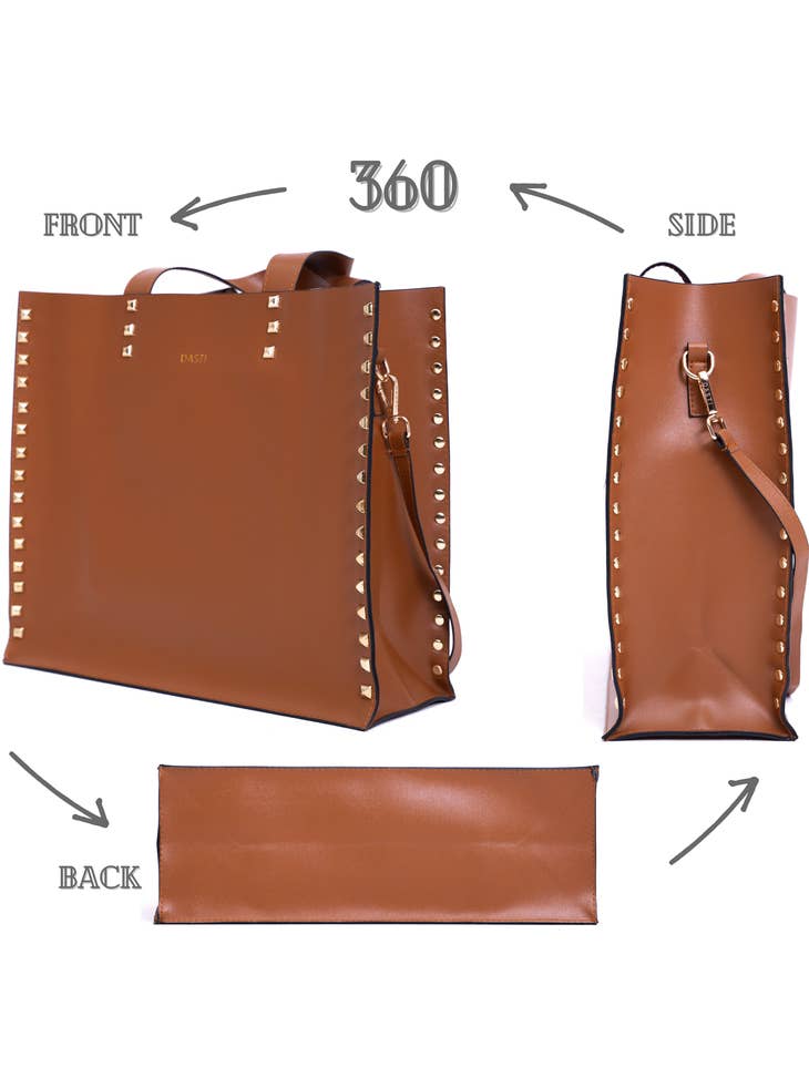 Dasti Studded Tote Bag For Women Large Size Double Handed