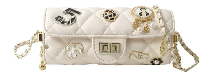 All Seasons Pu Leather Flower Streetwear Clasp Crossbody Bag