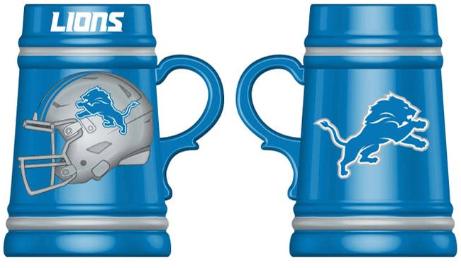 Detroit Lions Ceramic Stein Cup, 24oz
