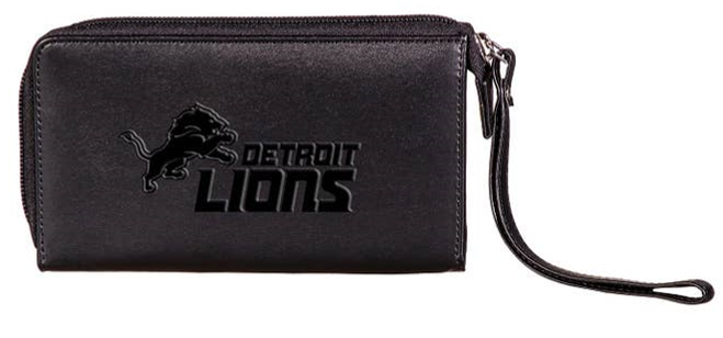 Wristlet Wallet, Black, Detroit Lions