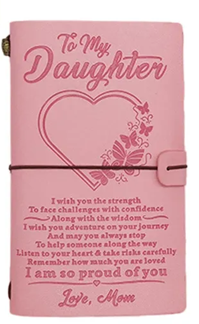 To My Daughter Leather Journal