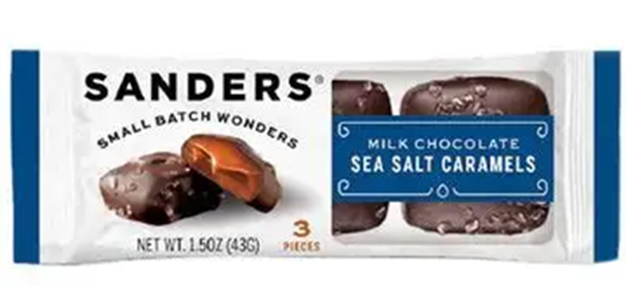 Sanders 3PC Milk Chocolate Sea Salt Caramels