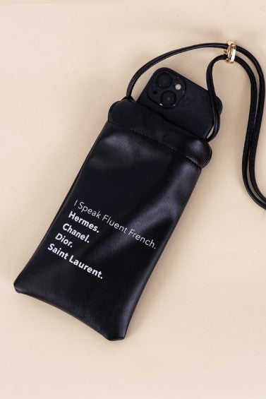 I Speak Fluent French Pouch - Black
