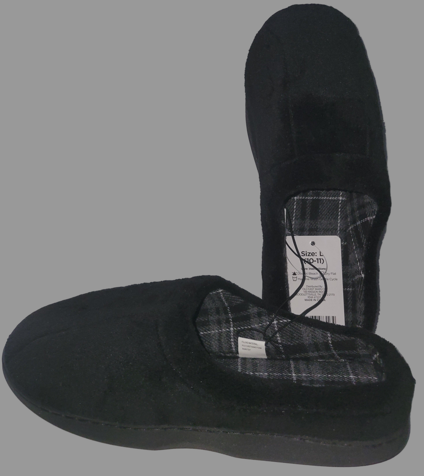 Black Men's Slipper Large