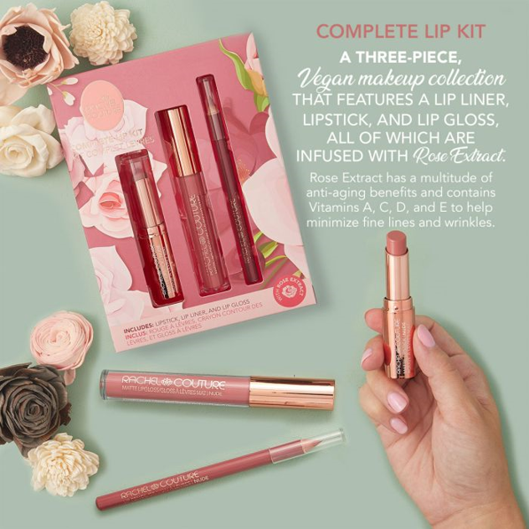 Rachel Couture Vegan Complete Lip Care Kit - NUDE