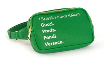 I Speak Fluent Franny Bag GREEN - 20% OFF - $47.99