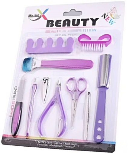 10 PC Purple Manicure Pedicure Set