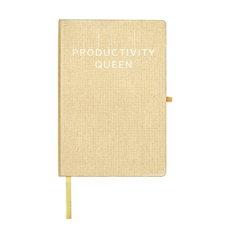 Gold Metallic Message Journal - "Productivity Queen"