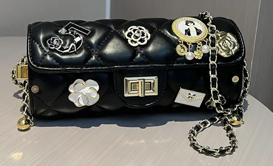 All Seasons Pu Leather Flower Streetwear Clasp Crossbody Bag