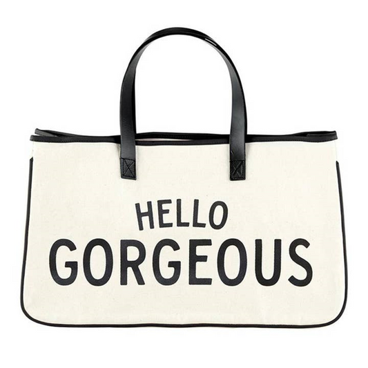 Hello Gorgeous Canvas Tote