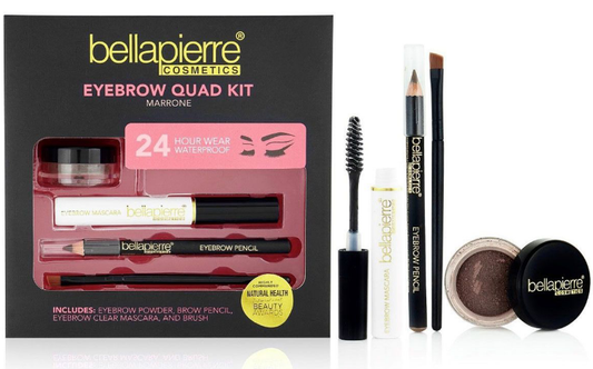 Bellapierre Cosmetics Eyebrow Quad Kit Marrone