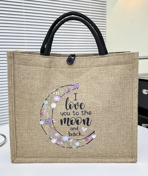 Love You to the Moon Tote Bag