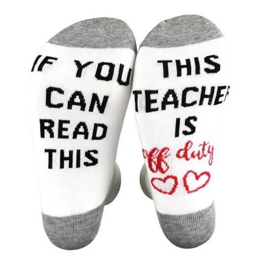 Teacher Off Duty Crew Sock