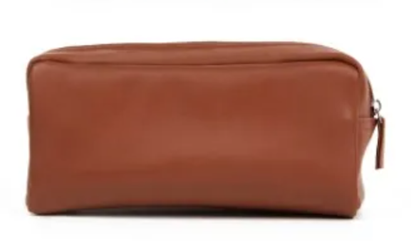 Brown Leather Travel Pouch