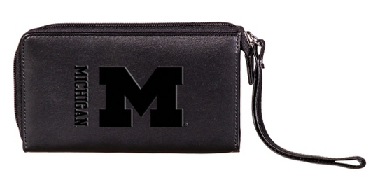 U of M Leather Wristlet Wallet