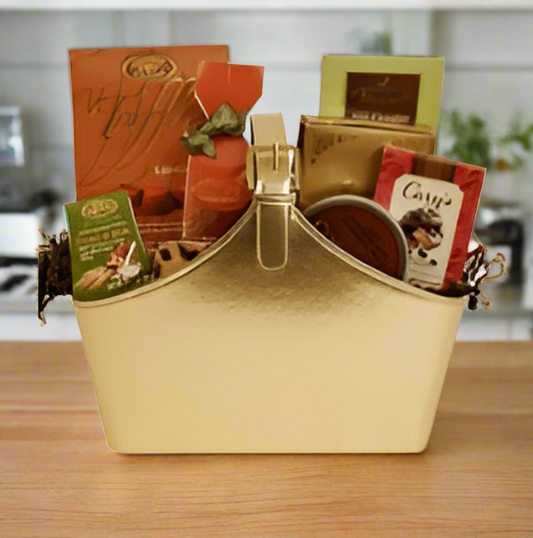 Gold buckle basket