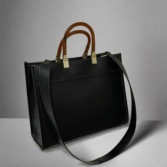 Black Leather Handbag