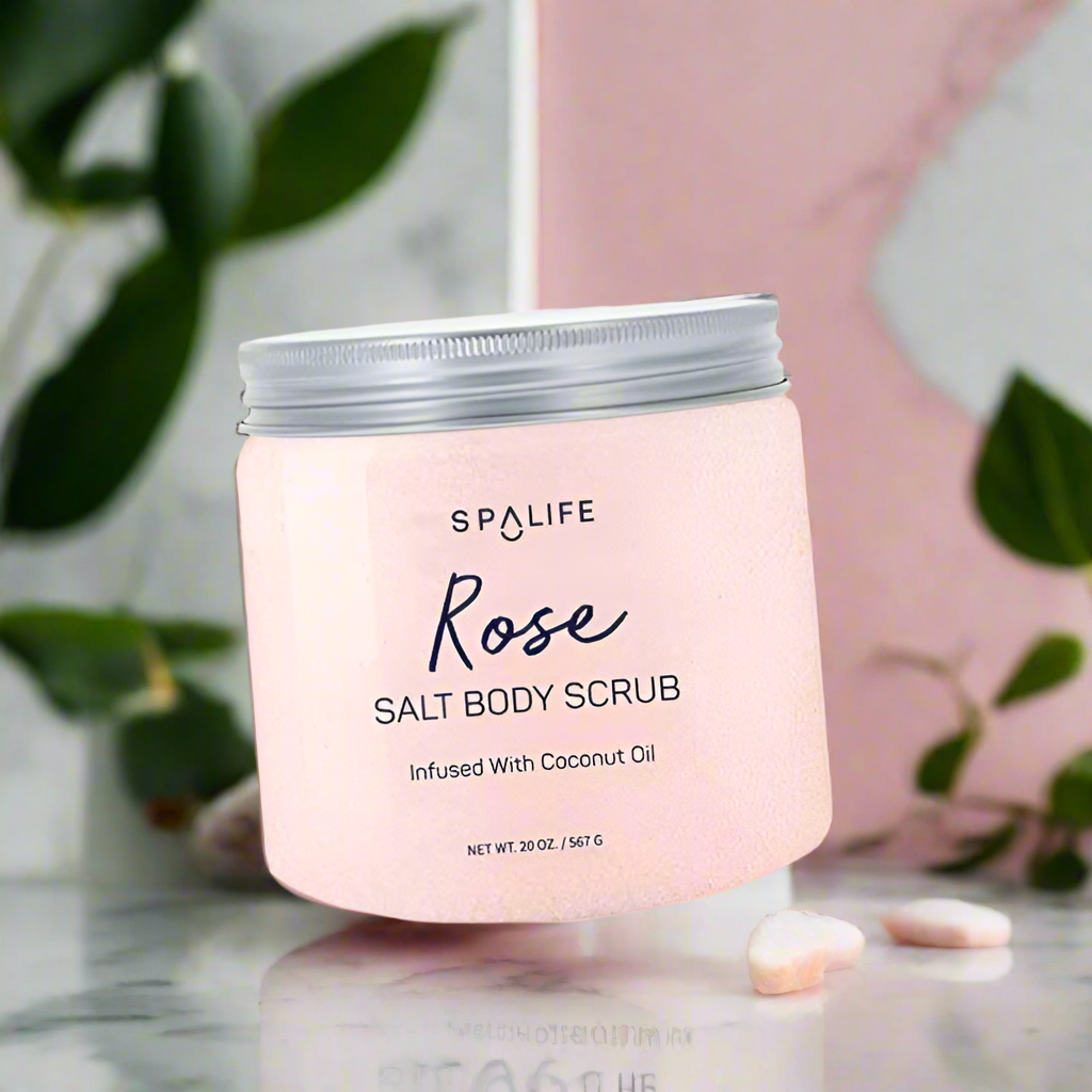 Rose Salt Body Scrub with Coconut Oil