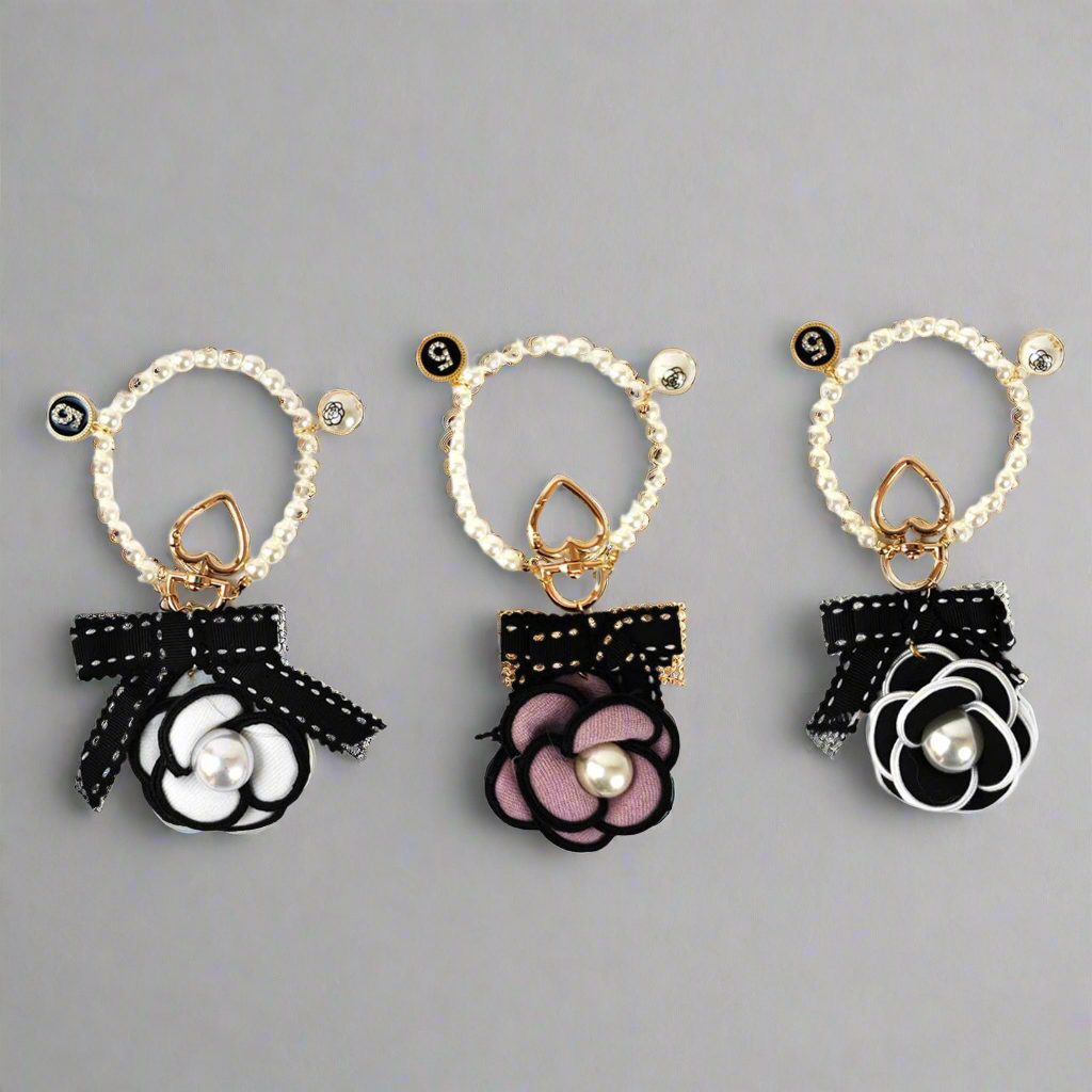 Flower Keychain Chanel Inspired