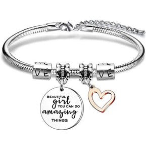 Beautiful Girl you can do Amazing Stainless steel bracelet