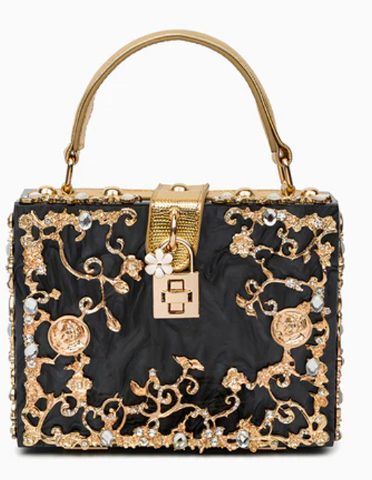 Acrylic Luxury Handbag - BLACK