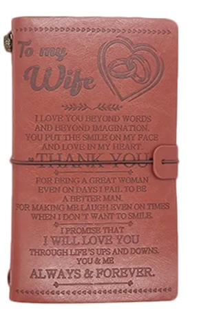 To My Wife Leatherette Journal