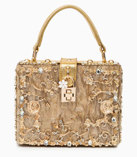 Acrylic Luxury Handbag - GOLD