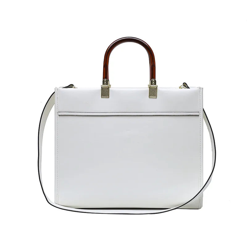 White Leather Handbag