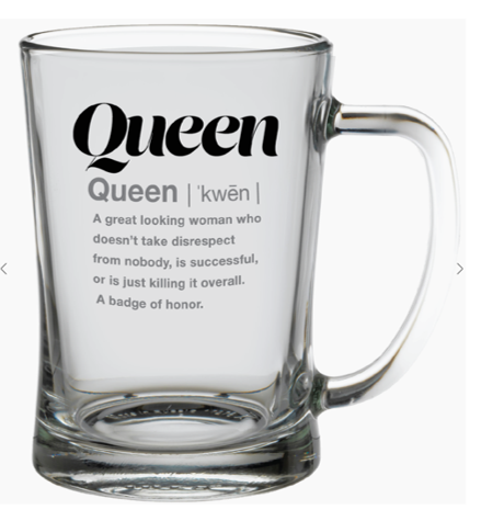 22oz Queen Glass Mug