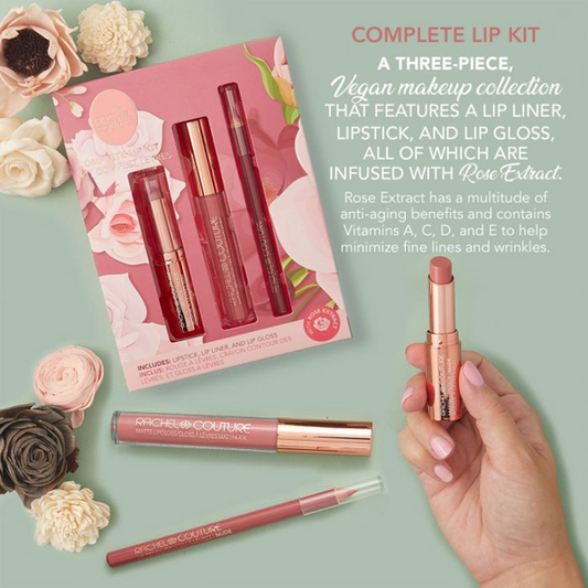 Rachel Couture Vegan Complete Lip Care Kit - NUDE