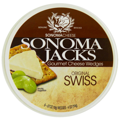 Sonoma Jacks Gourmet Cheese Wedges - Original Swiss - Build Your Baskets