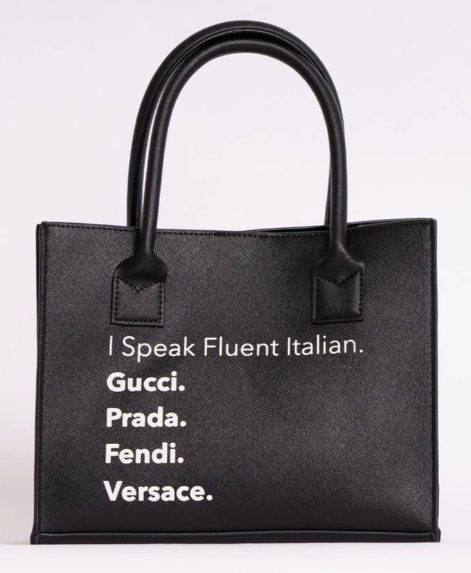 I Speak Fluent store French! Modern Vegan Tote